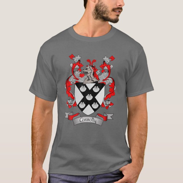 Connolly Coat Of Arms | Connolly Surname Family Cr T-Shirt (Front)