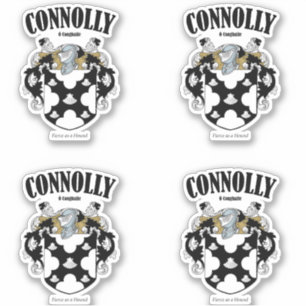 Connolly Crest Irish Translation & Meaning (x4)