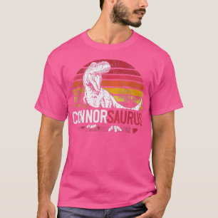 Connor Saurus Personalised T Re Name Christmas Gif T-Shirt