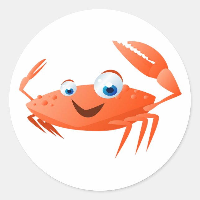 Connor The Crab Classic Round Sticker (Front)