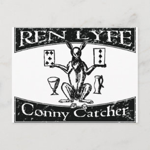 Conny Catcher Rabbit Woodcut, Robert Greene Postcard