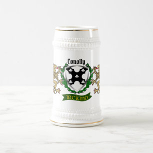 Conolly/O'Conolly Irish Shield Personalised Beer Stein