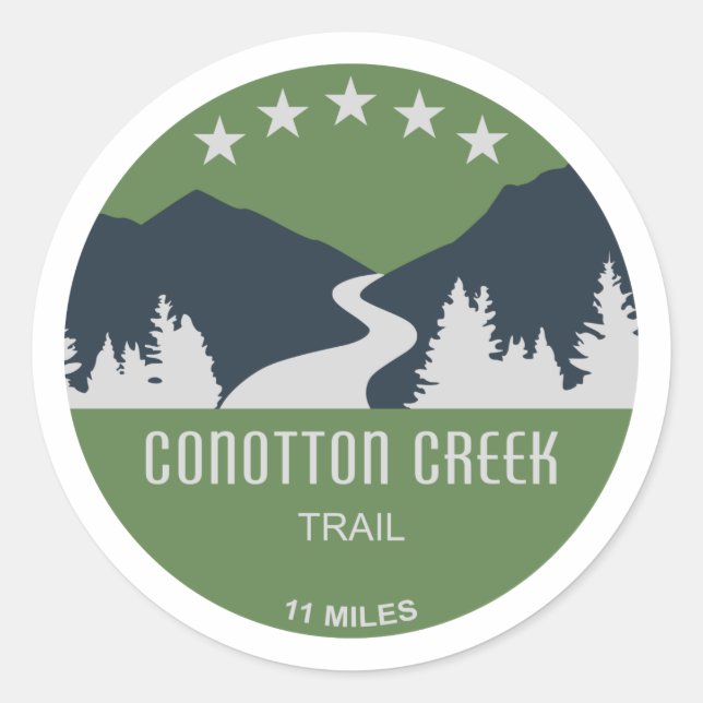 Conotton Creek Trail Classic Round Sticker (Front)