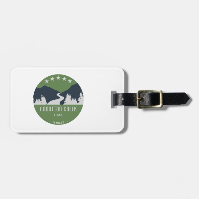 Conotton Creek Trail Luggage Tag (Front Horizontal)