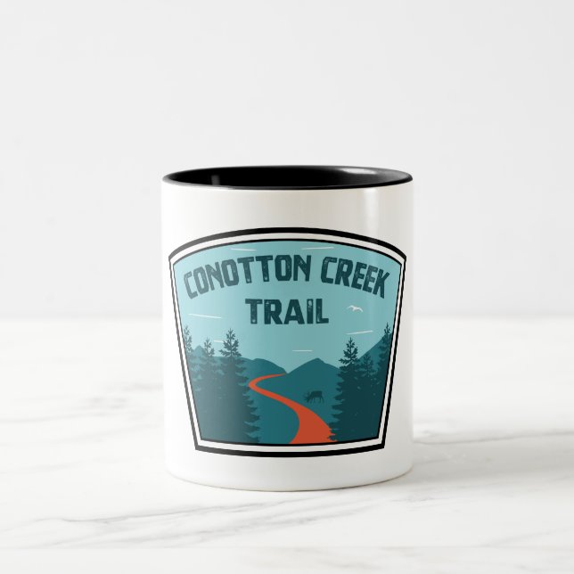  Conotton Creek Trail Two-Tone Coffee Mug (Center)