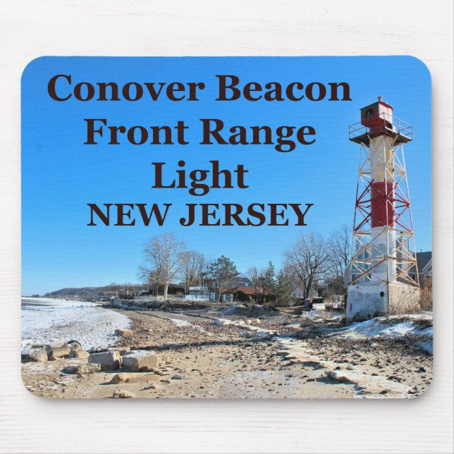 Conover Beacon Front Range Light, NJ Mousepad (Front)
