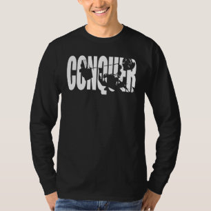 Conquer  Bench Press Motivational T-Shirt