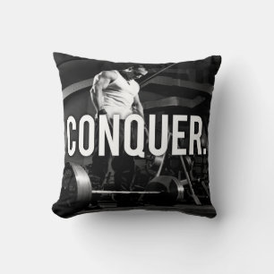 CONQUER - "Body building" Workout Motivational Cushion
