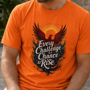 Conquer Challenges, Rise Above: Inspirational T-Shirt