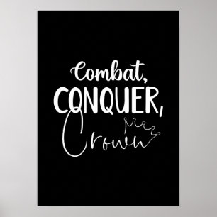 Conquer, Crown - Gym Hustle Success Motivational Poster