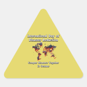 Conquer Disasters Together. 13 October Triangle Sticker