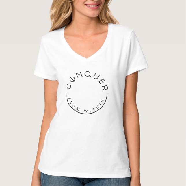 Conquer from within - Yoga Mindful tshirt (Front)