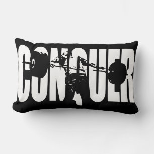 CONQUER - Olympic Weightlifting - Gym Motivational Lumbar Cushion