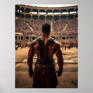 Conquer the Colosseum: Ancient Gladiator Arena Pos Poster