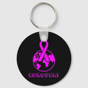 CONQUER! the world - fight breast cancer  Key Ring