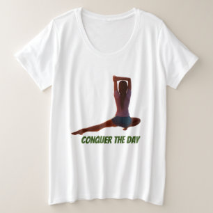 Conquer Your Day. Power Through Performance Plus Size T-Shirt