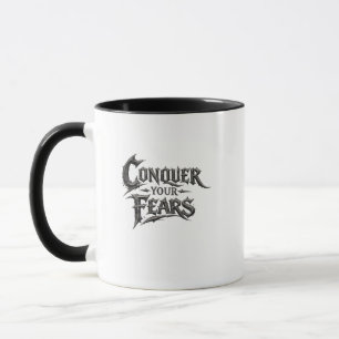 Conquer Your Fears Motivational Two-Tone Mug