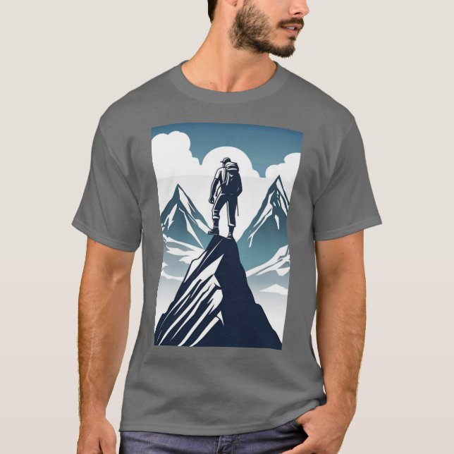 Conquer Your Goals: Climb to Success T-Shirt (Front)