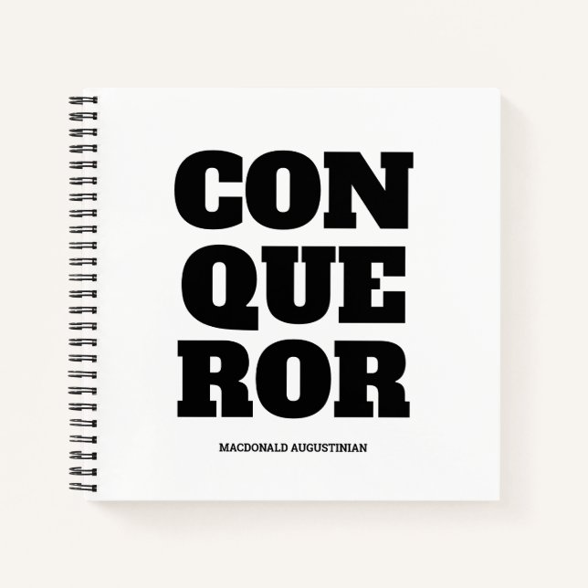 CONQUEROR Christianl Notebook (Front)
