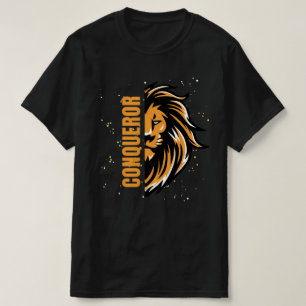 Conqueror - Men's Black Colour Printed T-Shirt