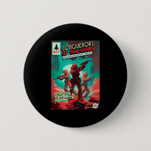 Conquerors Of The Stars - Retro Comic Book Cover G 6 Cm Round Badge