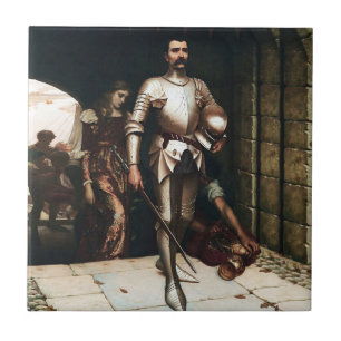 “Conquest” Mediaeval Painting by Edmund Blair Leig Tile