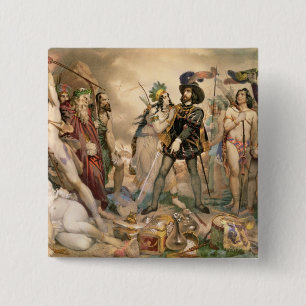 Conquest of Mexico 15 Cm Square Badge