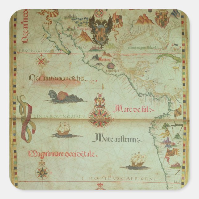 Conquest of Mexico and Peru Square Sticker (Front)