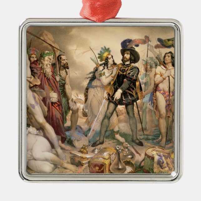 Conquest of Mexico Metal Tree Decoration (Front)