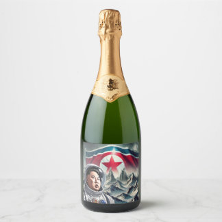 Conquest of space sparkling wine label
