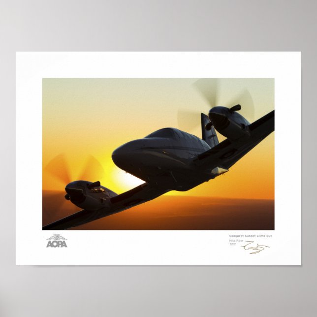 Conquest Sunset Climb Out Poster (Front)