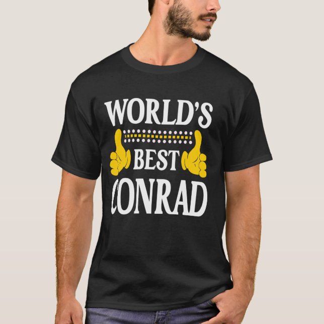 Conrad Surname Team Family Last Name World's Best  T-Shirt (Front)