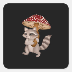 Conrad The Raccoon Classic Square Sticker