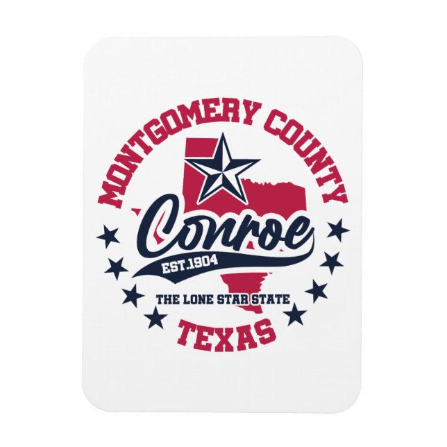 Conroe,Texas Magnet (Vertical)
