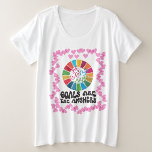 Conscious Living, Global Impact: Ethical Goals Plus Size T-Shirt