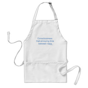 Consciousness: that annoying time between naps standard apron