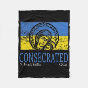 Consecrated Ukraine Immaculate Heart Of Mary  Fleece Blanket