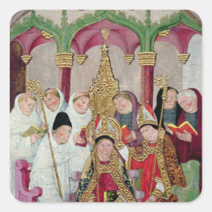 Consecration of a Bishop, Valencian School Square Sticker