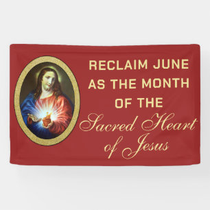 Consecration Sacred Heart of Jesus Religious Banner