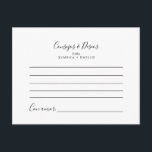 Consejos y Deseos Wedding Advice Card<br><div class="desc">This consejos y deseos wedding advice card is perfect for a modern Spanish wedding. The design features . These cards are perfect for a wedding,  bridal shower,  baby shower,  graduation party & more. Personalise the cards with the names of the bride and groom,  parents-to-be or graduate.</div>