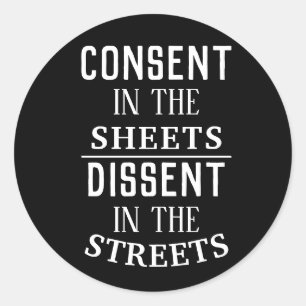 Consent in the Sheets Classic Round Sticker