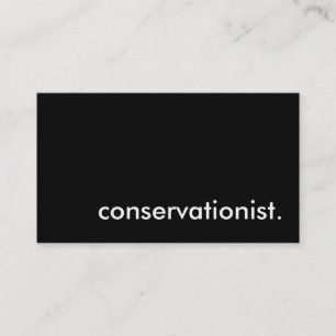 conservationist. business card