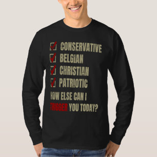 Conservative Belgian Christian Patriotic T-Shirt