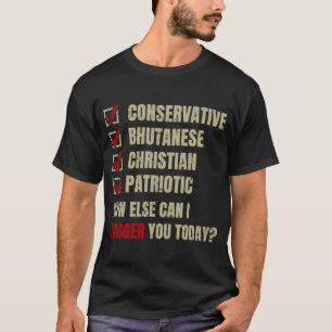 Conservative Bhutanese Christian Patriotic T-Shirt