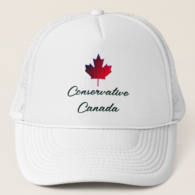 Conservative Canada. Canadian maple leaf.  Trucker Hat (Front)