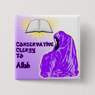 Conservative Clergy to Allah Party Logo 15 Cm Square Badge