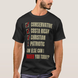 Conservative Costa Rican Christian Patriotic T-Shirt