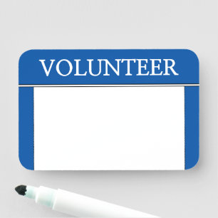 Conservative, Dapper "VOLUNTEER" Name Tag