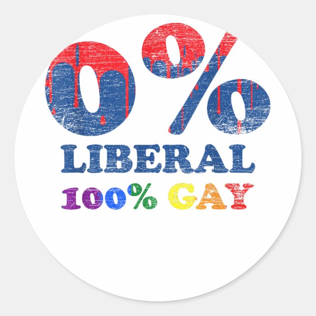 Conservative Gay Pride LGBT  Classic Round Sticker (Front)