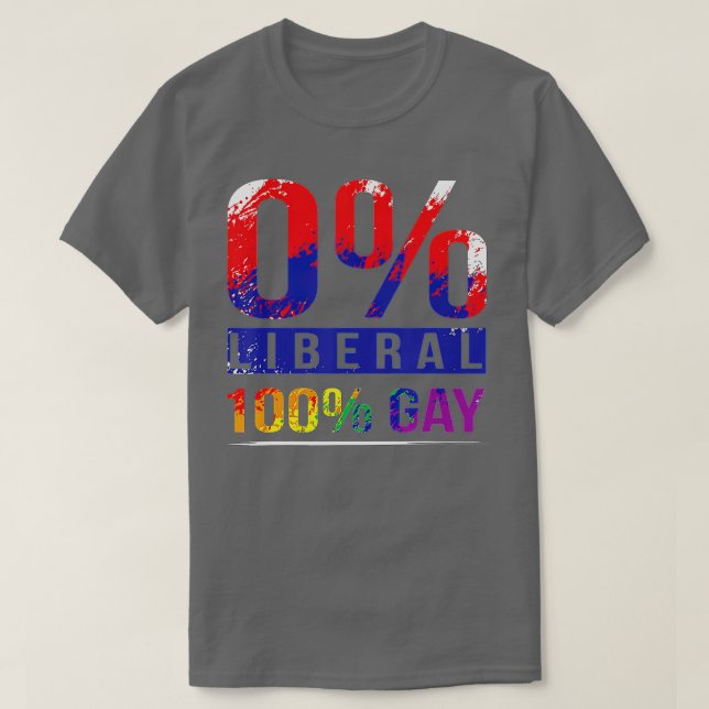 Conservative Gay Pride Rainbow Flag LGB  T-Shirt (Design Front)